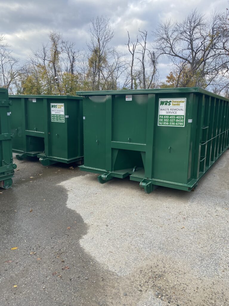 Two Dumpsters on location in Stanhope NJ