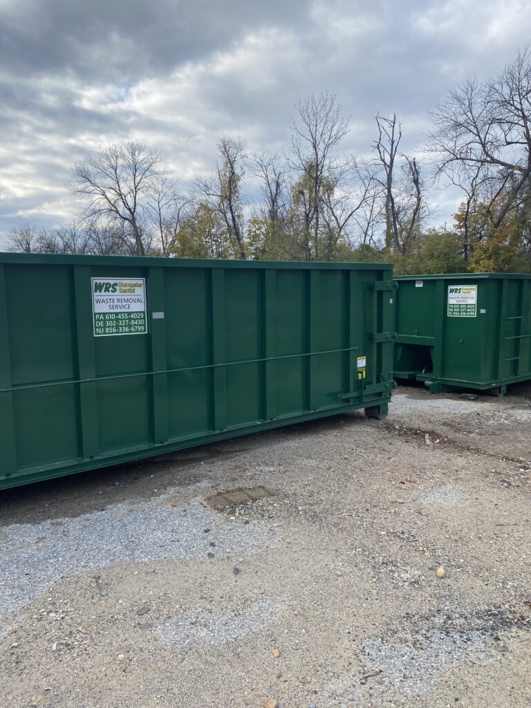 Dumpsters on location in Harrington DE