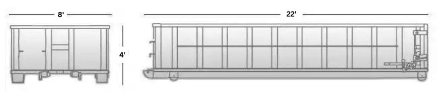 20-yard roll-off dumpster from WRS Dumpster Rental